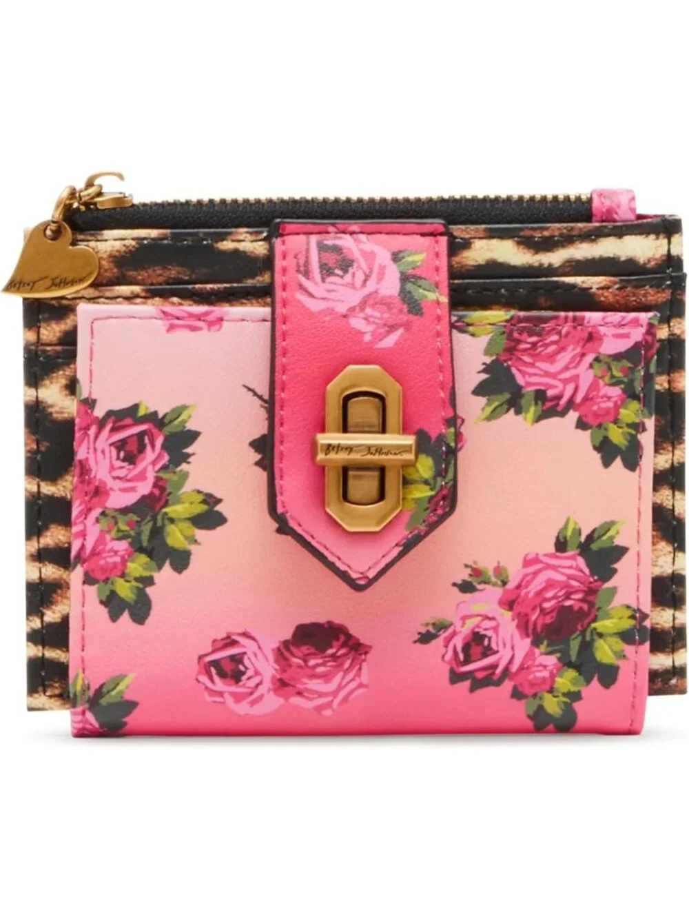 Leopard Floral Bifold Wallet - Stylish, Compact Design for Everyday Use